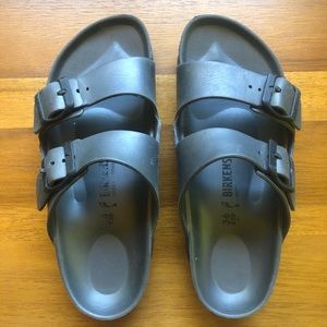 Birkenstock Arizona Essentials size 36 metallic anthracite